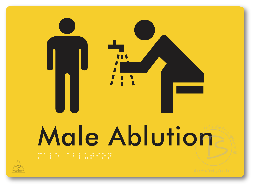 Male Ablution - Braille Tactile Signs Aust.