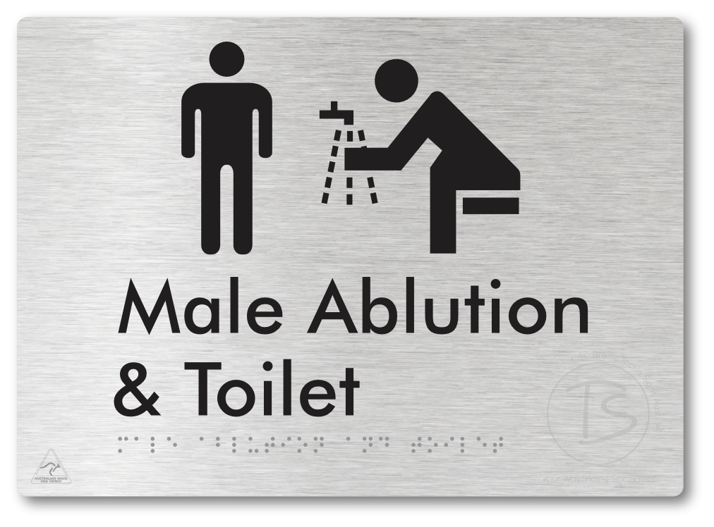 Male Ablution & Toilet - Braille Tactile Signs Aust.