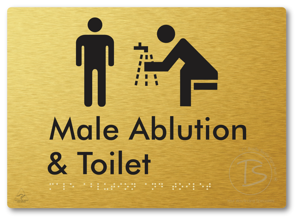 Male Ablution & Toilet - Braille Tactile Signs Aust.