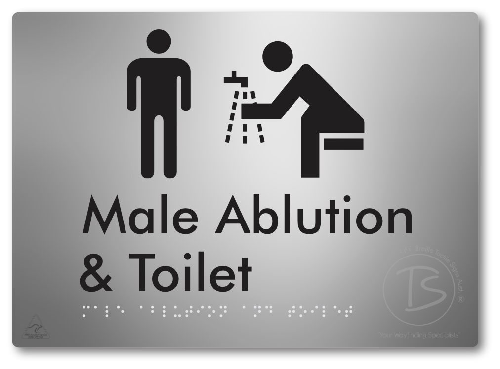 Male Ablution & Toilet - Braille Tactile Signs Aust.