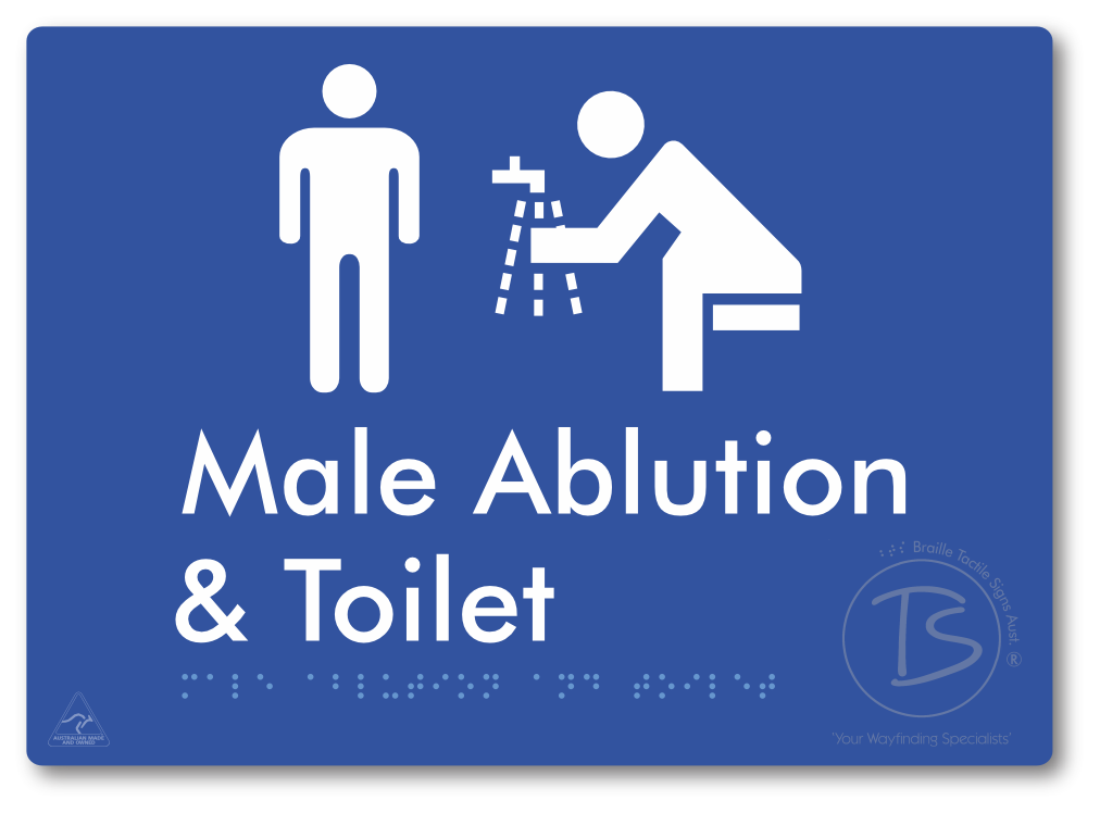 Male Ablution & Toilet - Braille Tactile Signs Aust.