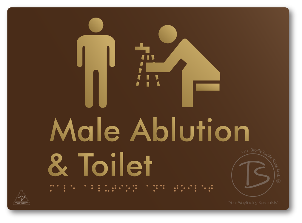 Male Ablution & Toilet - Braille Tactile Signs Aust.