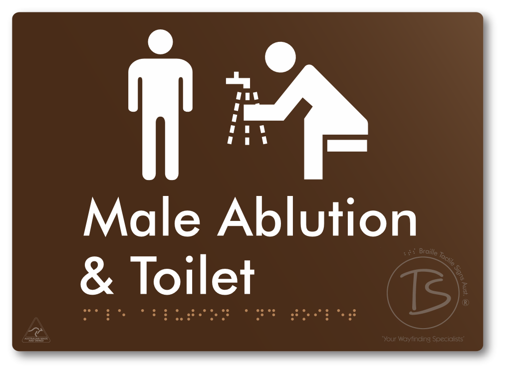 Male Ablution & Toilet - Braille Tactile Signs Aust.