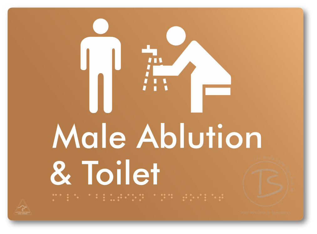 Male Ablution & Toilet - Braille Tactile Signs Aust.