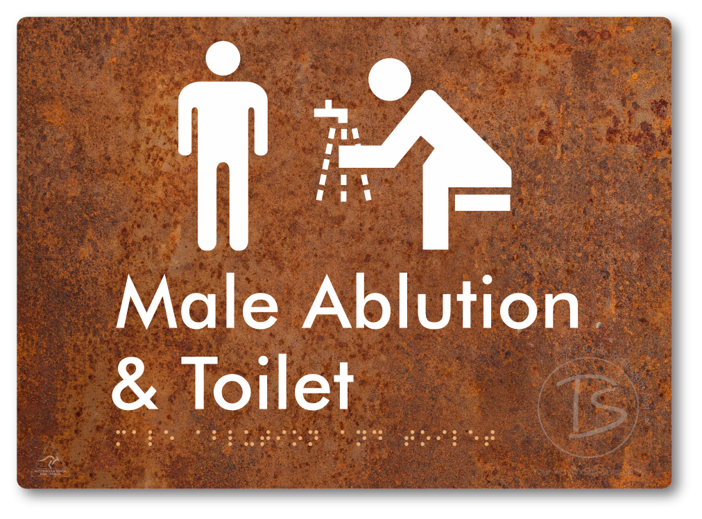 Male Ablution & Toilet - Braille Tactile Signs Aust.