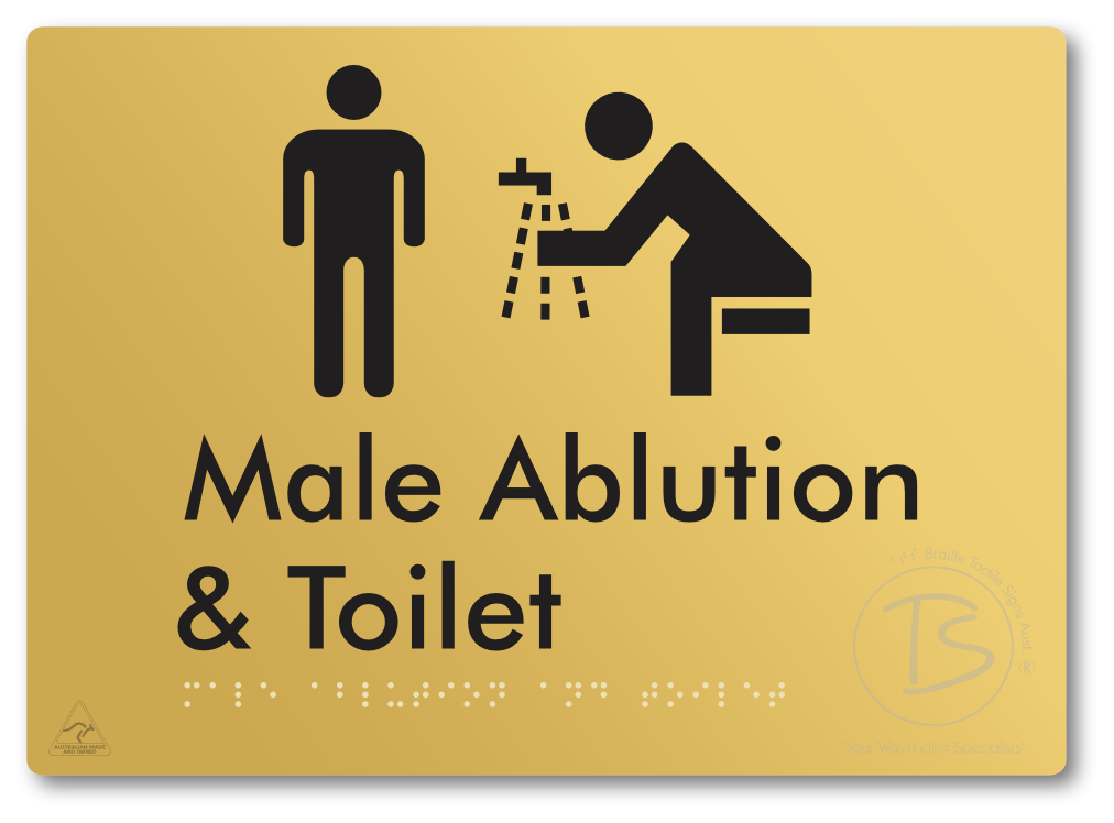 Male Ablution & Toilet - Braille Tactile Signs Aust.