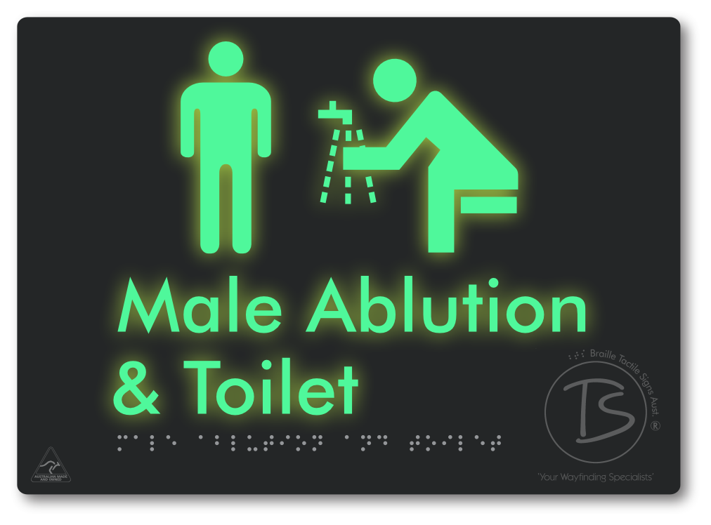 Male Ablution & Toilet - Braille Tactile Signs Aust.