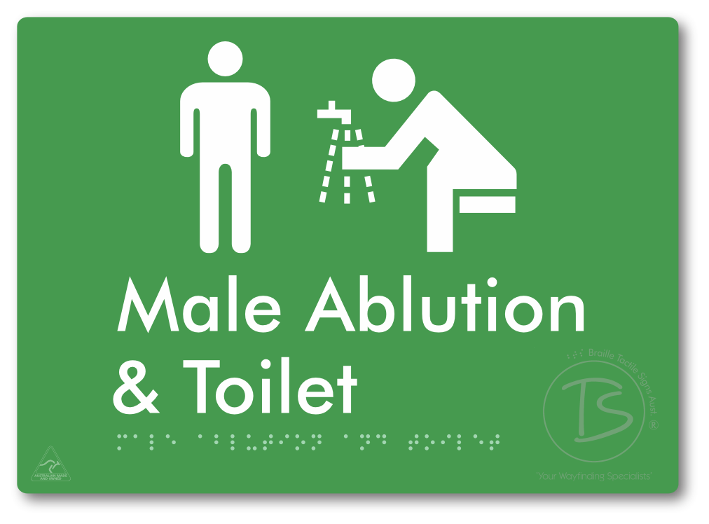 Male Ablution & Toilet - Braille Tactile Signs Aust.