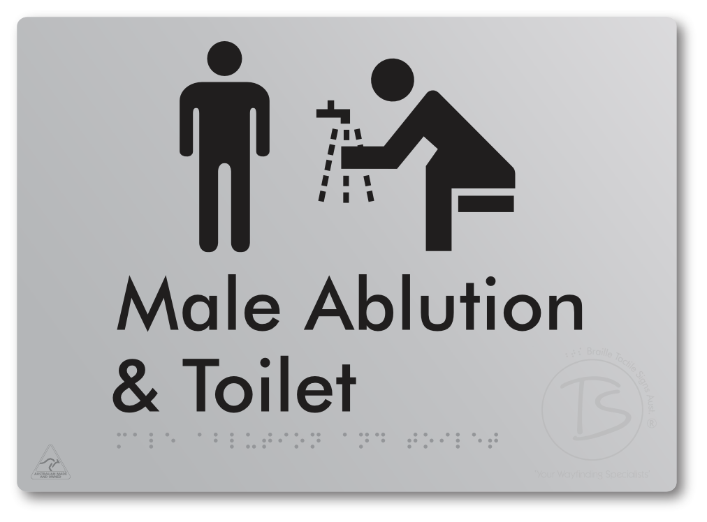 Male Ablution & Toilet - Braille Tactile Signs Aust.