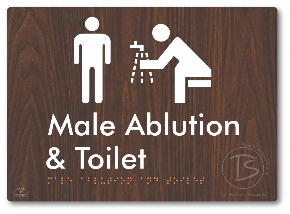 Male Ablution & Toilet - Braille Tactile Signs Aust.