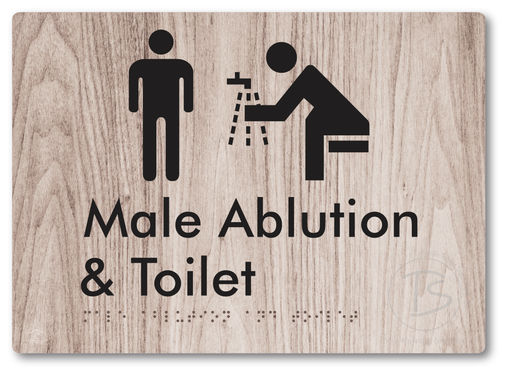 Male Ablution & Toilet - Braille Tactile Signs Aust.