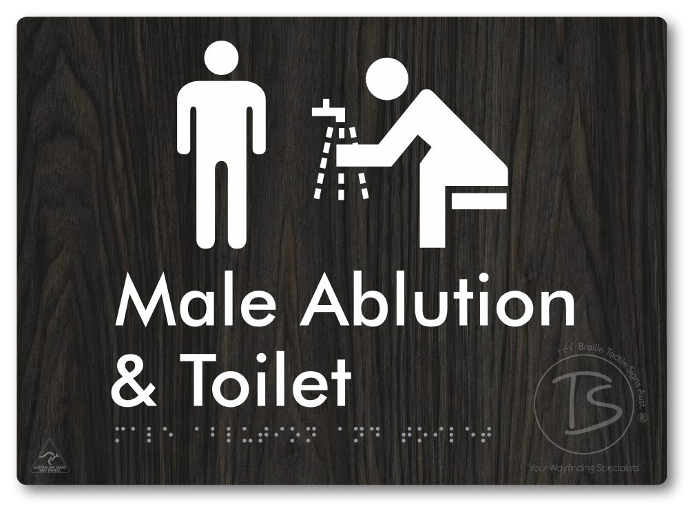 Male Ablution & Toilet - Braille Tactile Signs Aust.