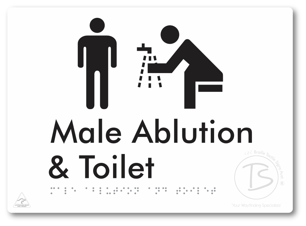 Male Ablution & Toilet - Braille Tactile Signs Aust.