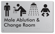 Male Ablution, Change Room, Shower & Baby Change - Braille Tactile Signs Aust.