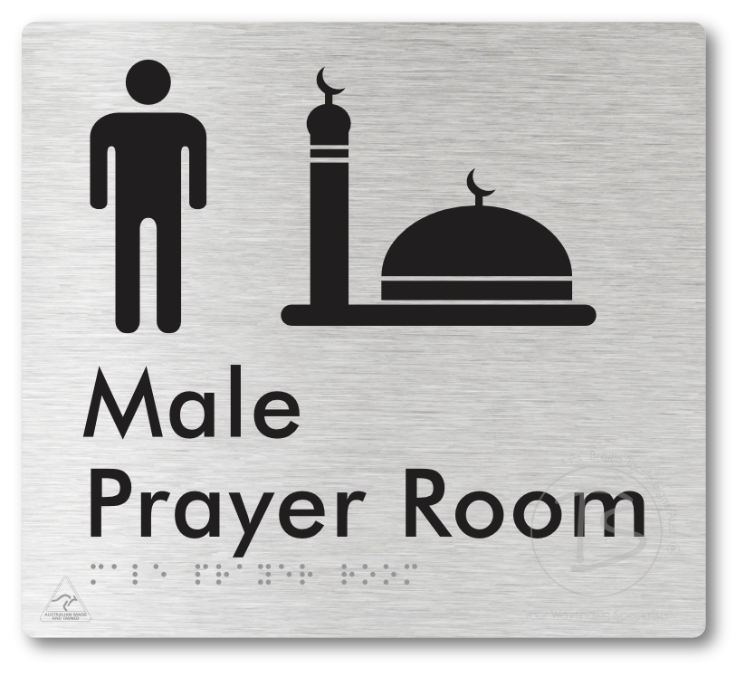 Male Prayer Room - Braille Tactile Signs Aust.