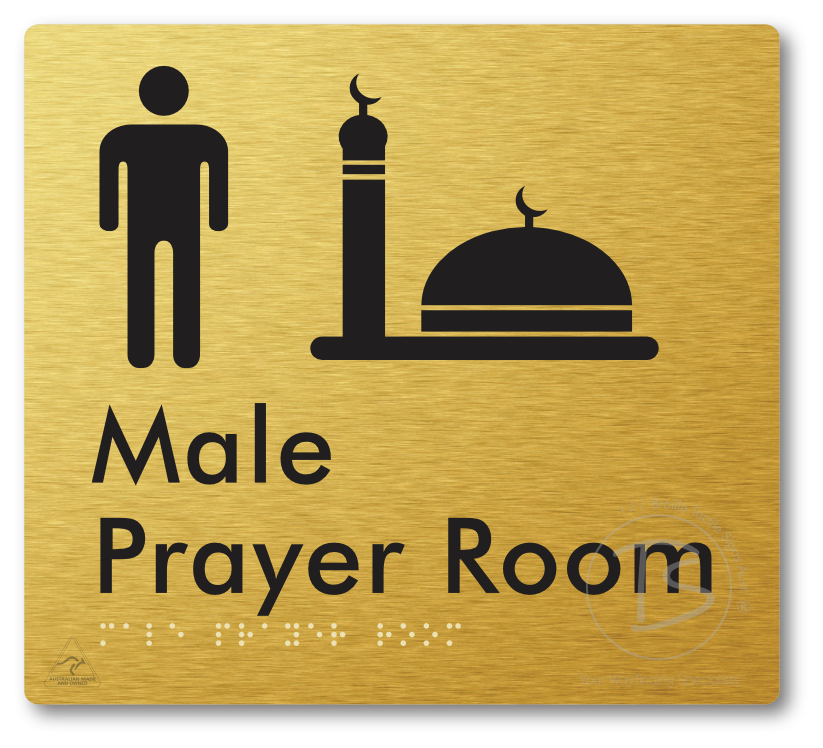 Male Prayer Room - Braille Tactile Signs Aust.