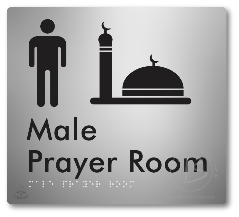 Male Prayer Room - Braille Tactile Signs Aust.