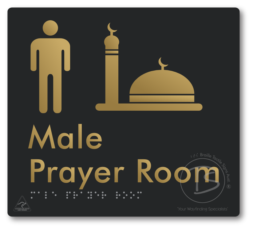 Male Prayer Room - Braille Tactile Signs Aust.