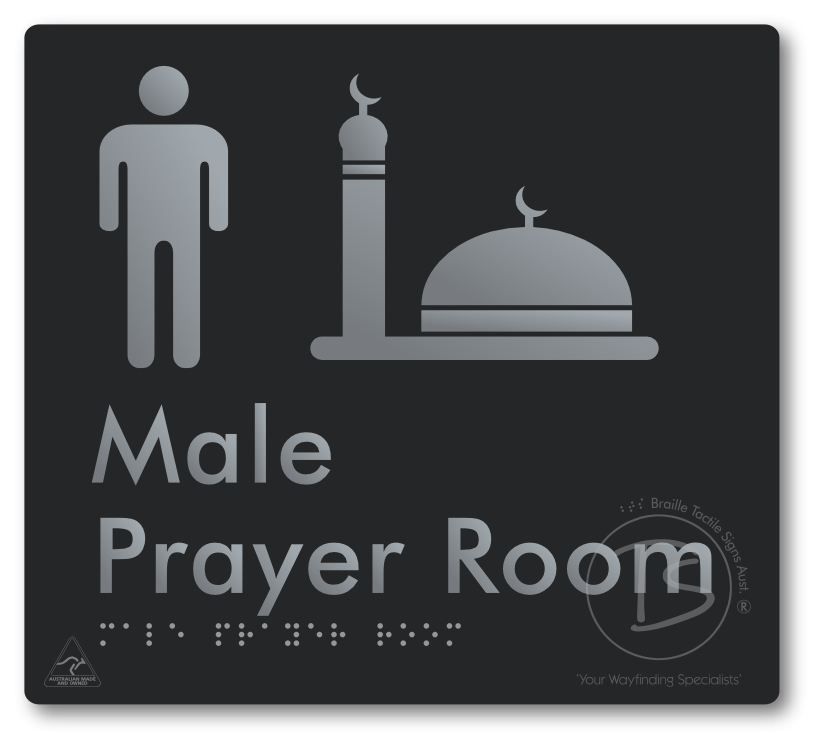 Male Prayer Room - Braille Tactile Signs Aust.