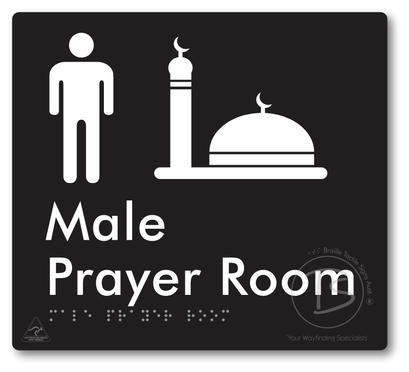 Male Prayer Room - Braille Tactile Signs Aust.