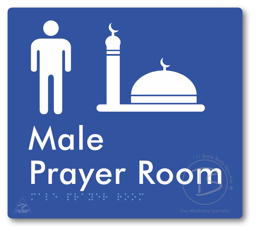 Male Prayer Room - Braille Tactile Signs Aust.