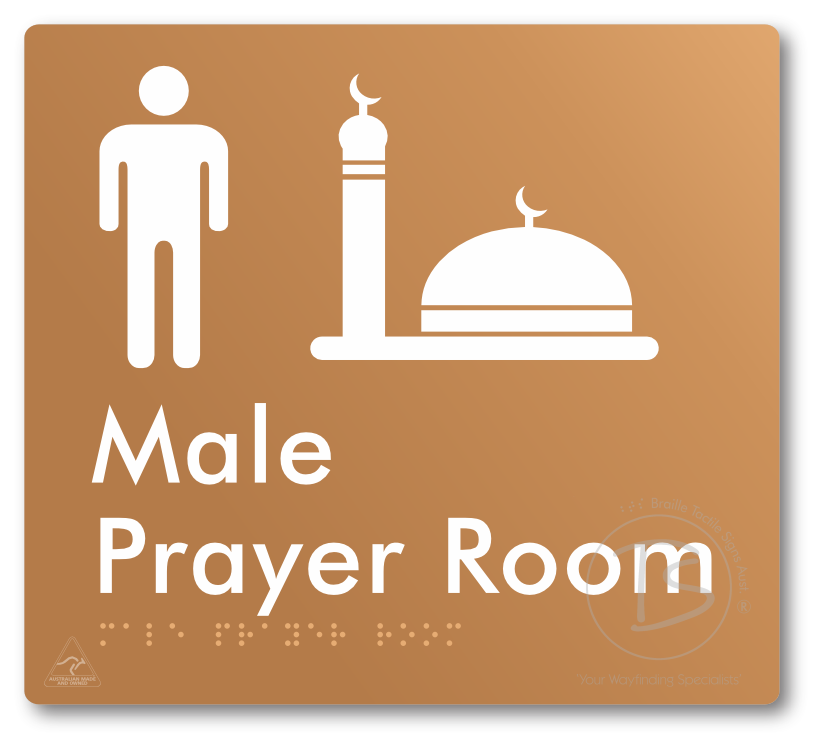 Male Prayer Room - Braille Tactile Signs Aust.