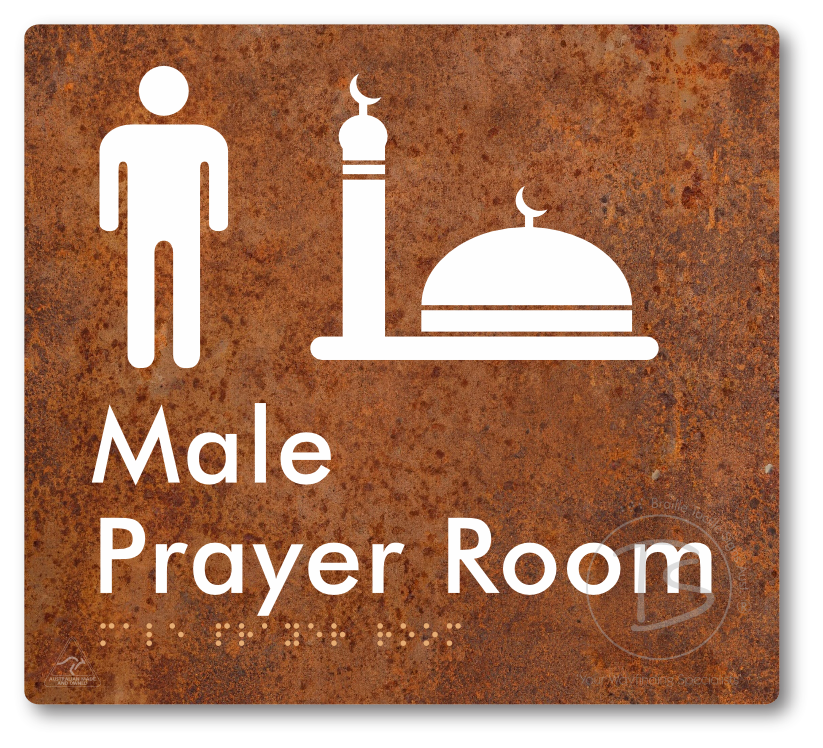 Male Prayer Room - Braille Tactile Signs Aust.