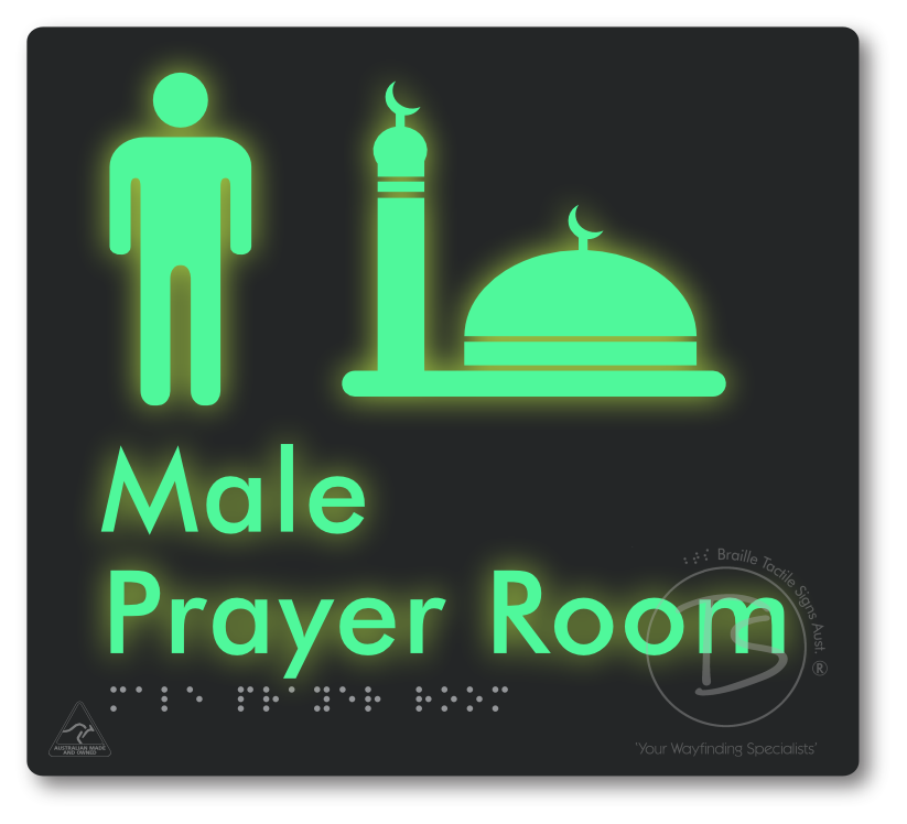 Male Prayer Room - Braille Tactile Signs Aust.