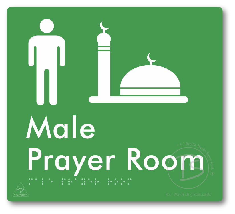 Male Prayer Room - Braille Tactile Signs Aust.