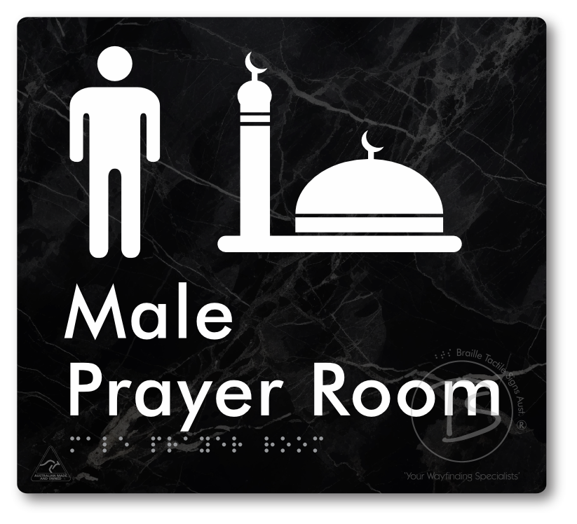 Male Prayer Room - Braille Tactile Signs Aust.