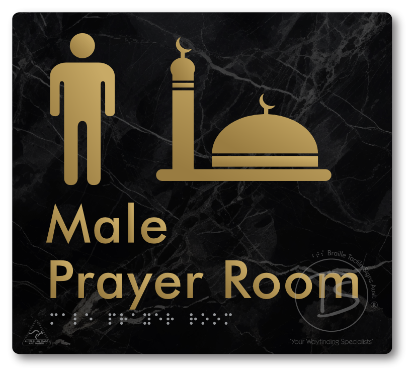 Male Prayer Room - Braille Tactile Signs Aust.