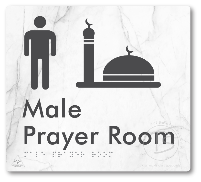 Male Prayer Room - Braille Tactile Signs Aust.