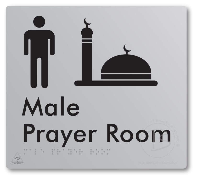 Male Prayer Room - Braille Tactile Signs Aust.