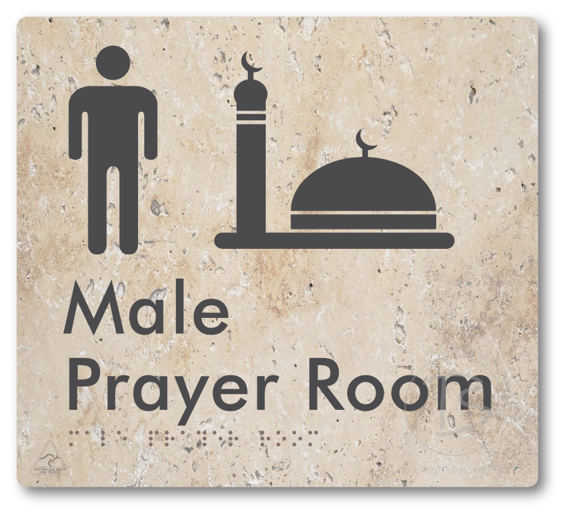 Male Prayer Room - Braille Tactile Signs Aust.