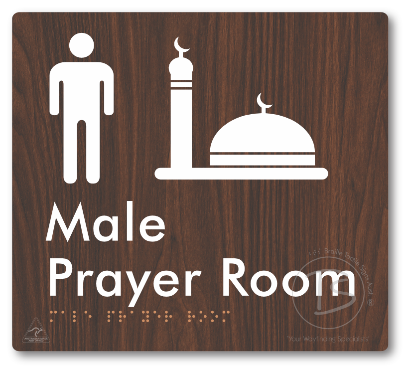 Male Prayer Room - Braille Tactile Signs Aust.