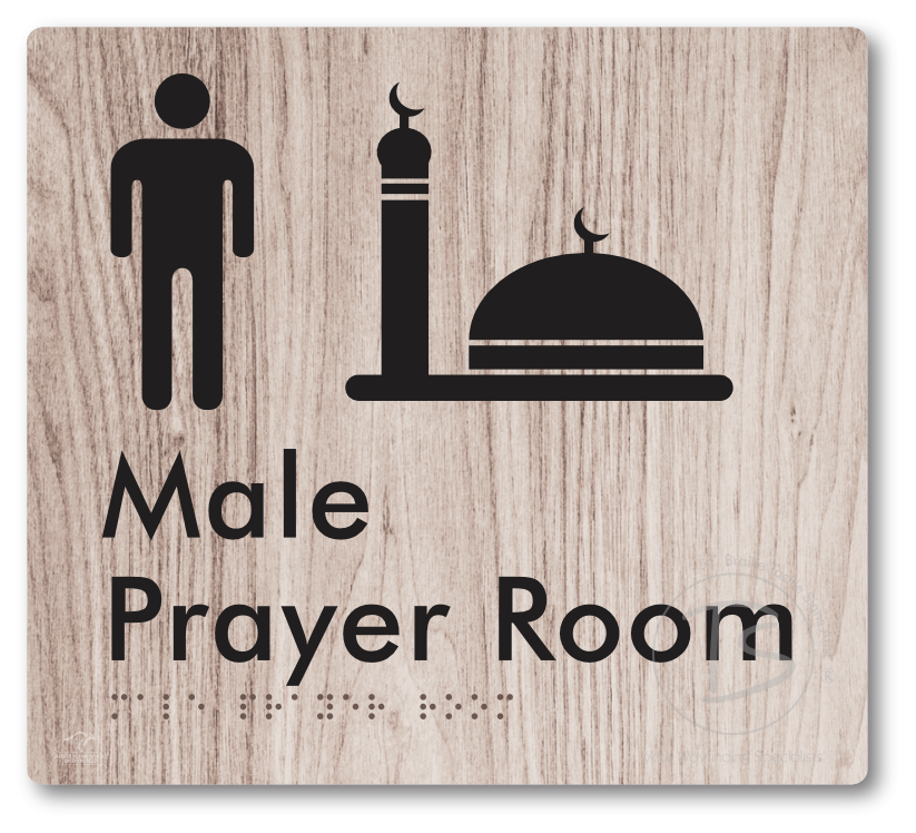 Male Prayer Room - Braille Tactile Signs Aust.