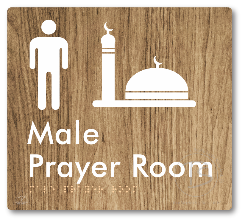 Male Prayer Room - Braille Tactile Signs Aust.