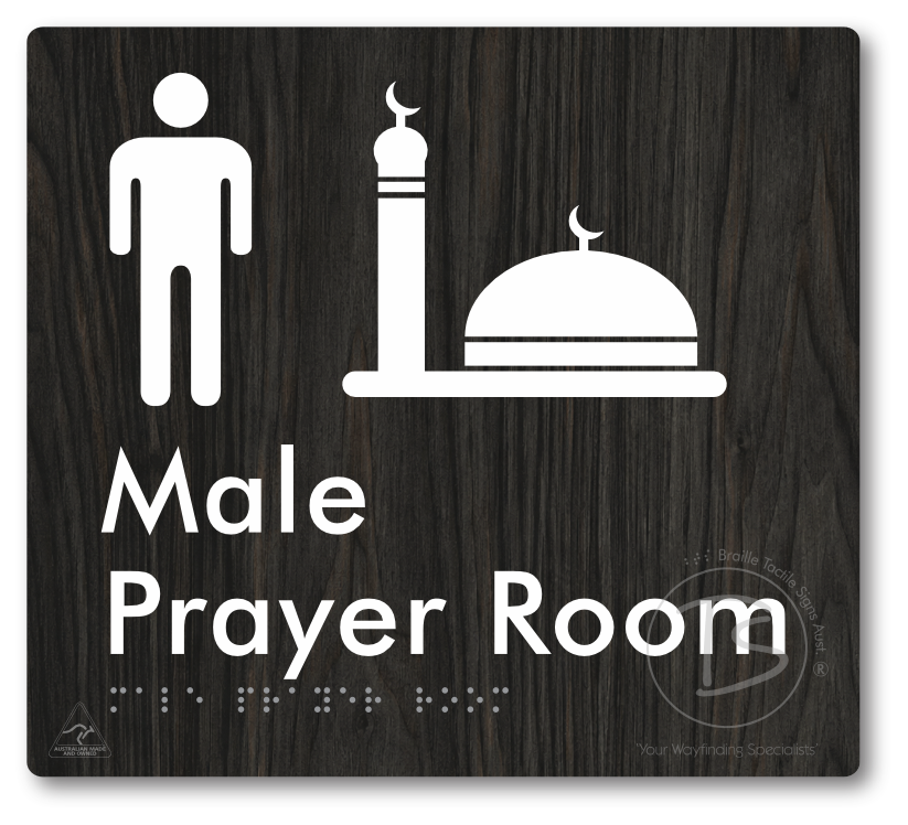 Male Prayer Room - Braille Tactile Signs Aust.