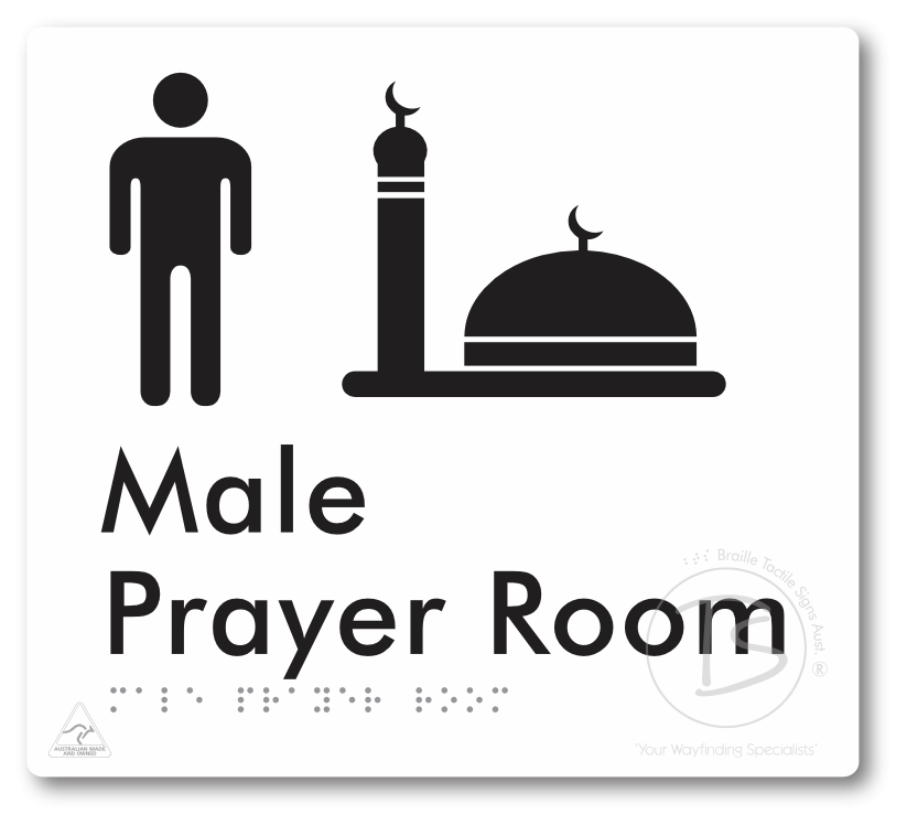 Male Prayer Room - Braille Tactile Signs Aust.