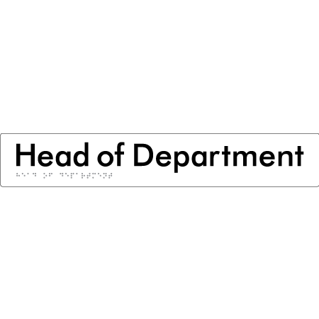 Head of Department - Braille Tactile Signs Aust.