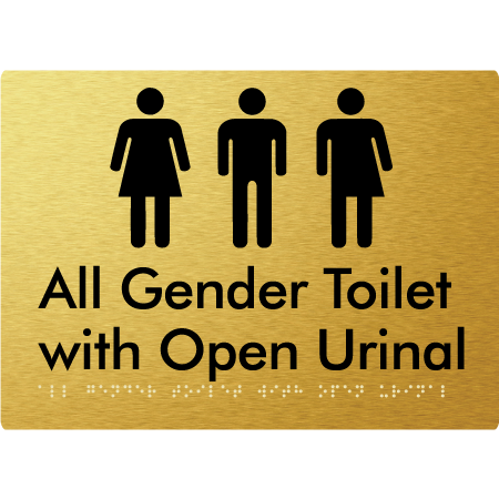 All Gender Toilet with Open Urinal