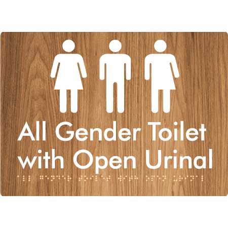 All Gender Toilet with Open Urinal