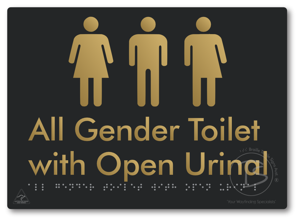 All Gender Toilet with Open Urinal