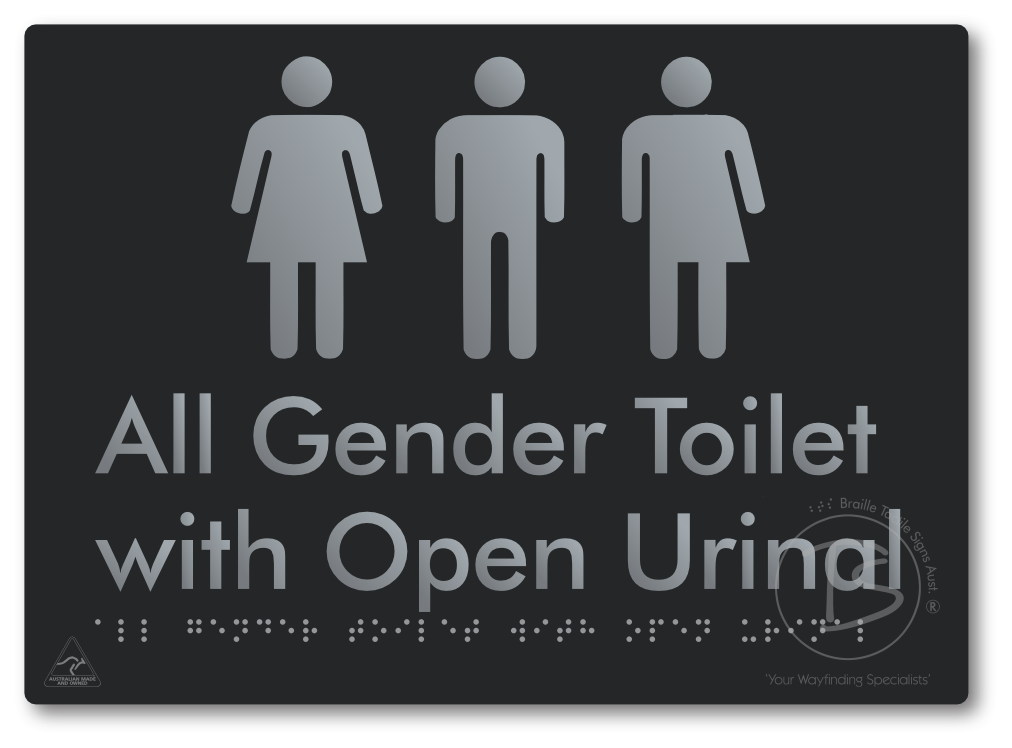 All Gender Toilet with Open Urinal