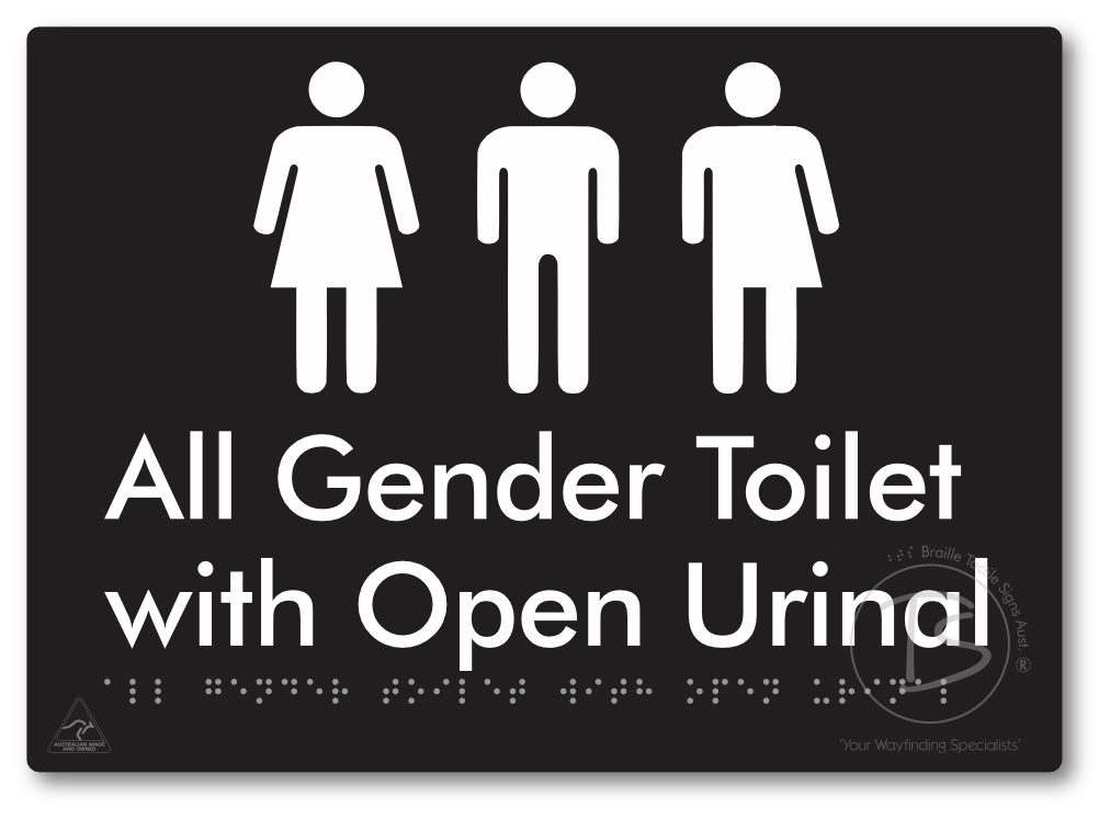 All Gender Toilet with Open Urinal