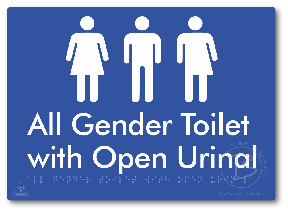 All Gender Toilet with Open Urinal