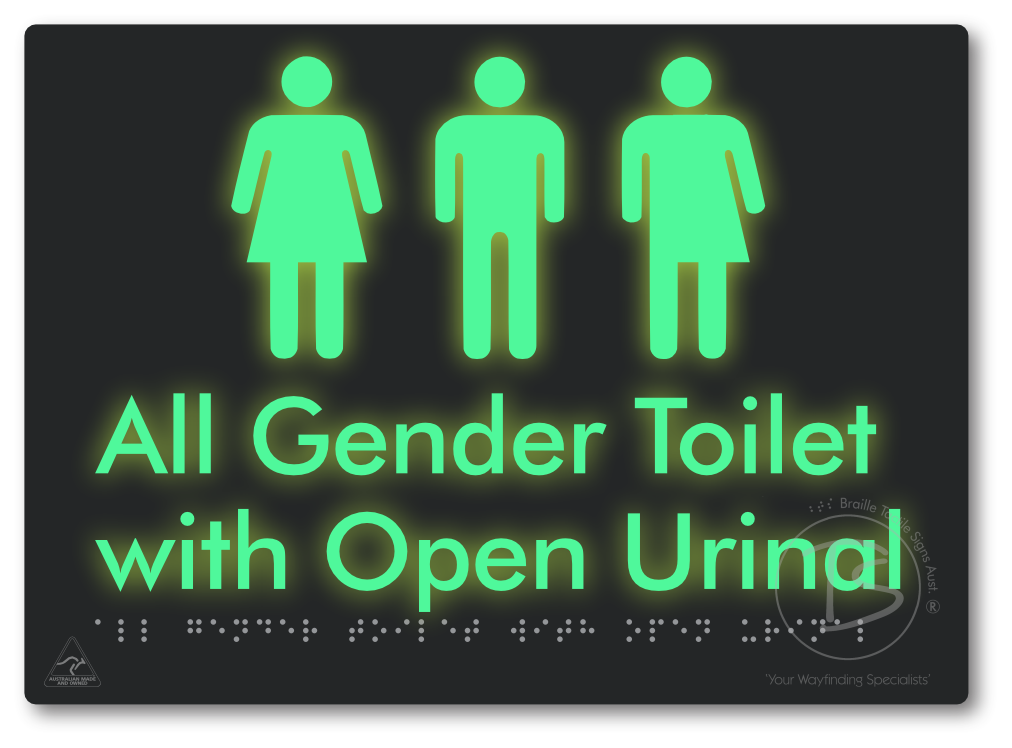 All Gender Toilet with Open Urinal
