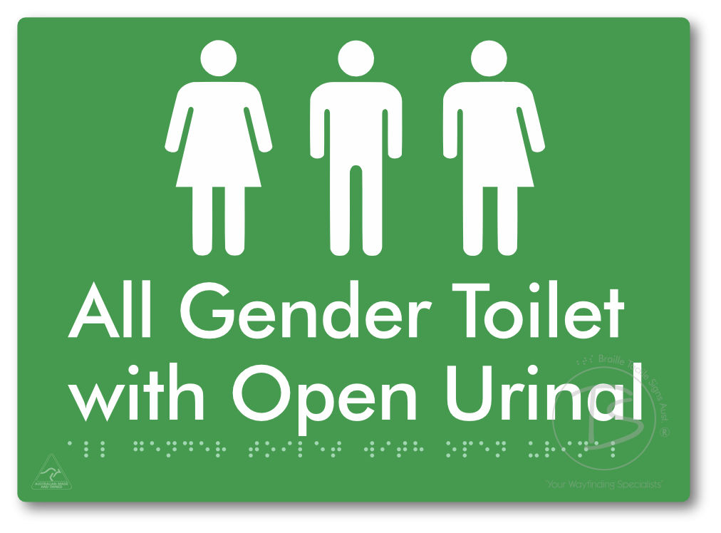 All Gender Toilet with Open Urinal
