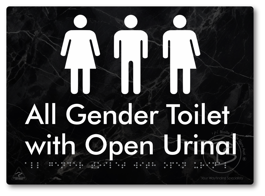 All Gender Toilet with Open Urinal