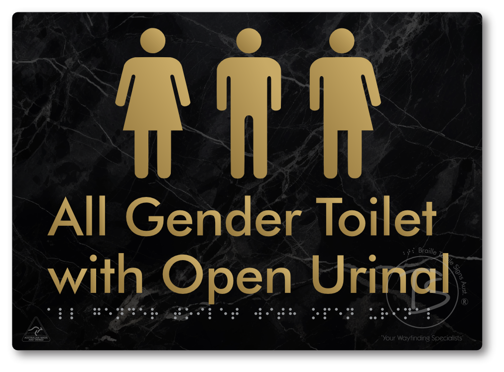 All Gender Toilet with Open Urinal